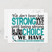 Gebärmutterhalskrebs wie stark wir sind postkarte (Vorne/Hinten)