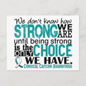 Gebärmutterhalskrebs wie stark wir sind postkarte (Vorderseite)