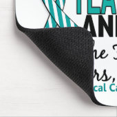 GEBÄRMUTTERkrebs aquamarines Weiß für Mousepad (Ecke)