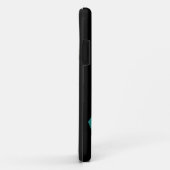 Gebärmutterkrebs-aquamarines weißes Band 3 Case-Mate iPhone Hülle (Hinten/Rechts)