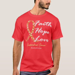 Gebärmutterkrebs-Bewusstsein Glaube Hoffnung Liebe T-Shirt