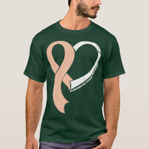 Gebärmutterkrebs-Bewusstsein Hople Liebe Herz Band T-Shirt