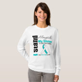 Gebärmutterkrebs, den ich neben meiner Schwester T-Shirt (Vorne ganz)