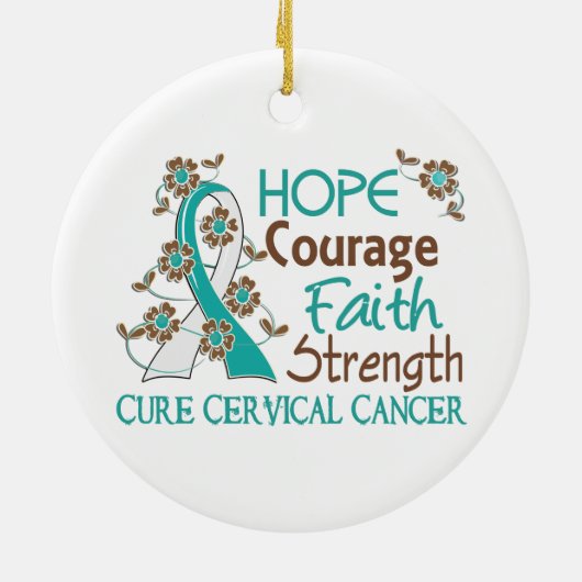 Gebärmutterkrebs der keramik ornament (Hinten)