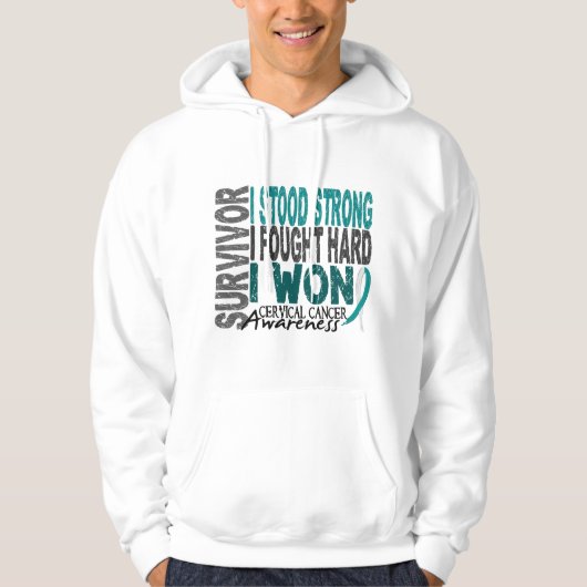 Gebärmutterkrebs des Überlebend-4 Hoodie (Vorderseite)