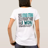 Gebärmutterkrebs des Überlebend-4 T-Shirt (Rückseite)