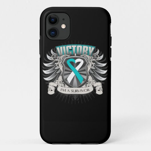 Gebärmutterkrebs-Sieg Case-Mate iPhone Hülle (Rückseite)