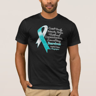 Gebärmutterkrebs-Stützstarker Überlebender T-Shirt