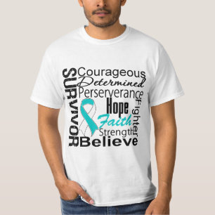 Gebärmutterkrebs-Überlebend-Collage T-Shirt
