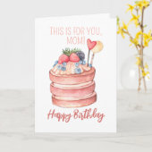 Gebärmutterkuchen für die Mama Karte (Gelbe Blume)