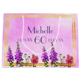 Gebärmutterrosa lila Wildblumen Große Geschenktüte