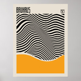 Gebäude 1923 | Retrodesign | Gelbes Poster