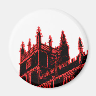 Gebäude 1986 Oxfords England windt sich Rot Magnet