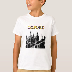 Gebäude 1986 Oxfords England windt sich schwarzes T-Shirt