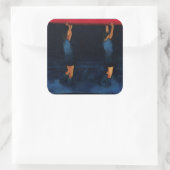 Gebäude 2010 quadratischer aufkleber (Tasche)