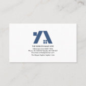 Gebäude-A-Frame-Dachkonstruktion Visitenkarte (Rückseite)