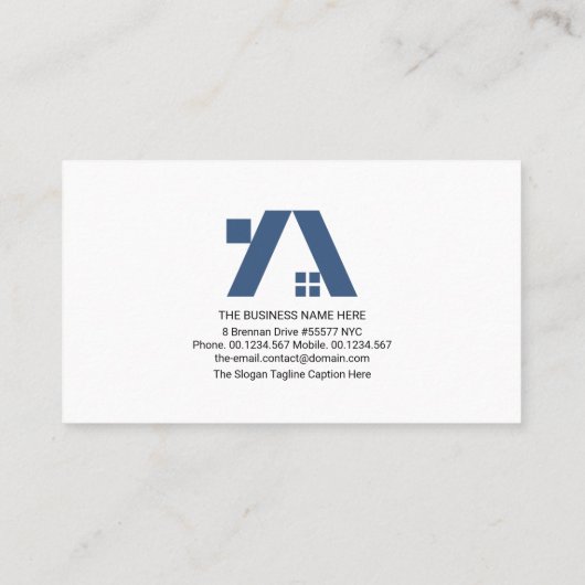 Gebäude-A-Frame-Dachkonstruktion Visitenkarte (Rückseite)