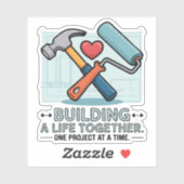 Gebäude a Life Together | Niedliches DIY-Paar & Zu Aufkleber (Blatt)