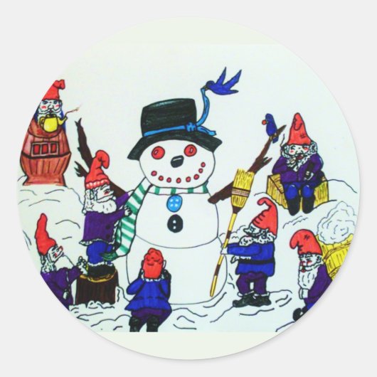 GEBÄUDE A SNOWMAN Aufkleber (Vorderseite)