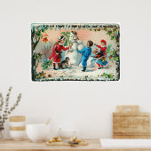 Gebäude a Snowman c.1890 Poster (Küche)