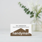 Gebäude an der Ziegelwand Dachdeckerbauhandyman Visitenkarte (Stehend Vorderseite)