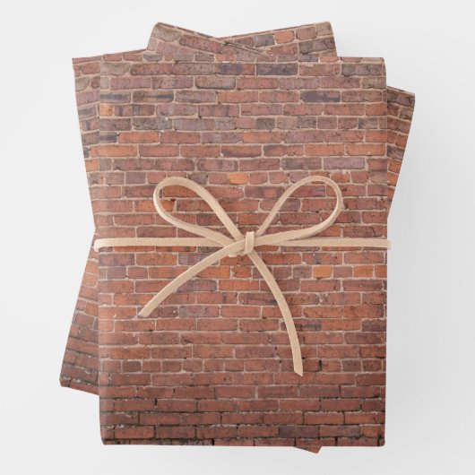 Gebäude an der Ziegelwand Geschenkpapier Set (Beispiel)