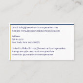 Gebäude AN Gebäude Baukran Visitenkarte (Rückseite)