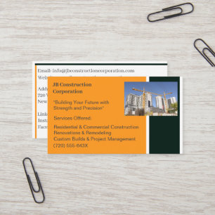 Gebäude AN Gebäude Baukran Visitenkarte