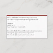 Gebäude AN Gebäude Baukran Visitenkarte (Rückseite)