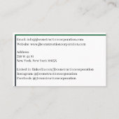 Gebäude AN Gebäude Baukran Visitenkarte (Rückseite)