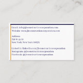 Gebäude AN Gebäude Baukran Visitenkarte (Rückseite)