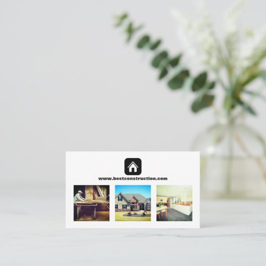 Gebäude-Anwesen-Agent Visitenkarte (Stehend Vorderseite)