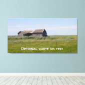 Gebäude auf der Anbaufläche der Prärie Leinwanddruck (Insitu (Holzboden))