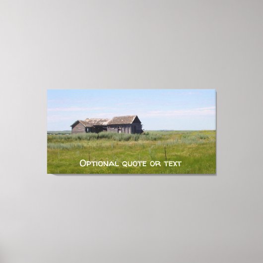 Gebäude auf der Anbaufläche der Prärie Leinwanddruck (Vorderseite)