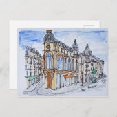 Gebäude auf der Rue Reaumur, Paris, Frankreich Postkarte (Vorne/Hinten)