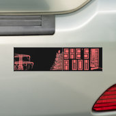 Gebäude auf Feuer/Synth Autoaufkleber (Auf Auto)