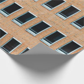 Gebäude aus braunem Backstein Geschenkpapier (Ecke)