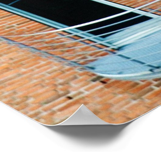 Gebäude aus braunem Backstein Poster (Ecke)