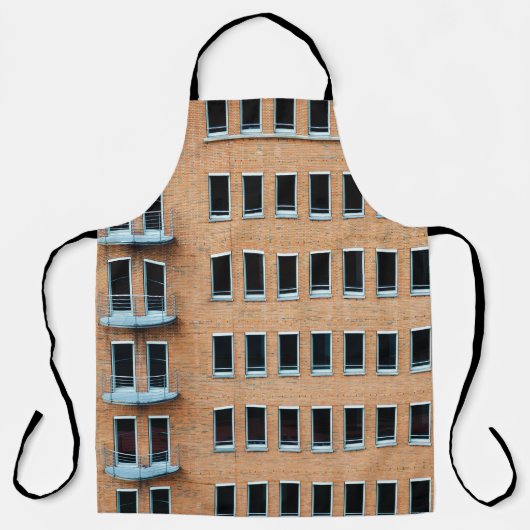 Gebäude aus braunem Backstein Schürze (Vorderseite)