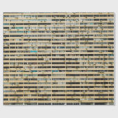 Gebäude aus braunem und weißem Beton Geschenkpapier (Flach)