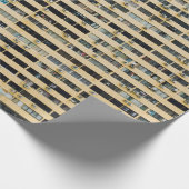 Gebäude aus braunem und weißem Beton Geschenkpapier (Ecke)