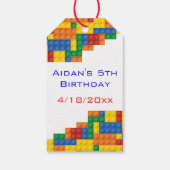 Gebäude aus farbigen Steinen Gastgeschenk Geschenkanhänger (Rückseite)