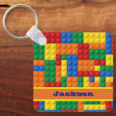 Gebäude aus farbigen Steinen Personalisiert Schlüsselanhänger (Vorderseite)