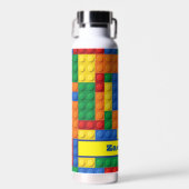 Gebäude aus farbigen Steinen Personalisiert Trinkflasche (Vorne)