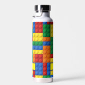 Gebäude aus farbigen Steinen Personalisiert Trinkflasche (Rechts)