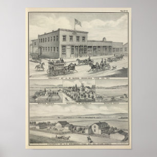 Gebäude aus Holz, Landkreis von Yolo Poster