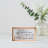 Gebäude aus Kupfer und Stahl mit Monogramm Visitenkarte (Stehend Vorderseite)