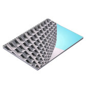 Gebäude aus weißem Beton mit Terrassen Notizblock (Linke Seite)