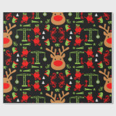 Gebäude Bau Weihnachten Geschenkpapier (Flach)