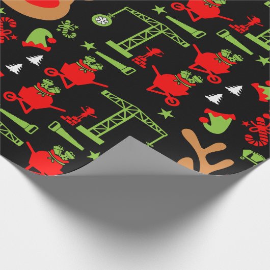 Gebäude Bau Weihnachten Geschenkpapier (Ecke)